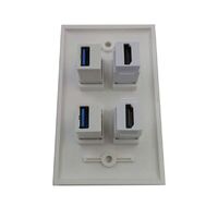 2 USB3.0 + 2 HDMI Port Component Composite Wall Face Plate Panel thumbnail