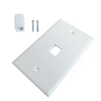 Ethernet Wall Plate 1 Port Cat6 Ethernet Cable Wall Plate Adapter thumbnail