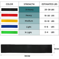 5 Pcs Resistance Bands Exercise Bands Resistance Bands Set Workout Bands Leg Yoga Bands thumbnail