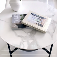 Interior Ave - Duke Round Two Tier Stone Coffee Table thumbnail