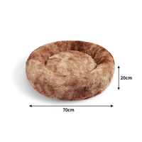 Pawfriends Dog Cat Pet Calming Bed Warm Soft Plush Round Nest Comfy Sleeping Kennel Cave 70 thumbnail
