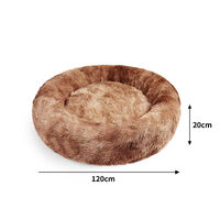 Pawfriends Dog Cat Pet Calming Bed Warm Soft Plush Round Nest Comfy Sleeping Cave 120cm thumbnail