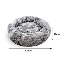 Pawfriends Pet Dog Cat Calming Bed Warm Soft Plush Sleeping Kennel Removable Washable 120cm thumbnail