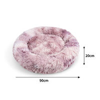 Pawfriends Dog Cat Pet Calming Bed Warm Soft Plush Round Nest Comfy Sleeping Kennel Cave 90 thumbnail