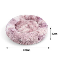 Pawfriends Dog Cat Pet Calming Bed Warm Soft Plush Round Nest Comfy Sleeping Cave MEL 120cm thumbnail