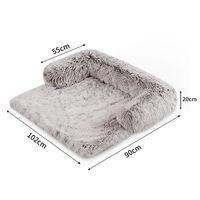 Pet Sofa Bed Dog Calming Sofa Cover Protector Cushion Plush Mat L thumbnail