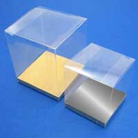 100 Pack of 9cm Sqaured Cube Gift Box -  Product Showcase Clear Plastic Shop Display Storage Packaging Box thumbnail