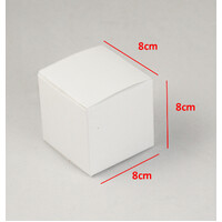 100 Pack of White 8x8x8cm Square Cube Card Gift Box - Folding Packaging Small rectangle/square Boxes for Wedding Jewelry Gift Party Favor Model Candy  thumbnail