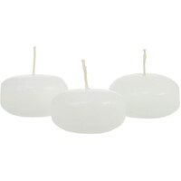 10 Pack of 4 Hour White Floating Candles - 4cm diameter - wedding party decoration thumbnail