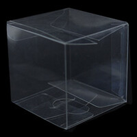 50 Pack of 8cm Square Cube - Product Showcase Clear Plastic Shop Display Storage Packaging Box thumbnail