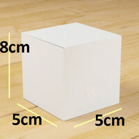 50 Pack of White 5x5x8cm Square Cube Card Gift Box - Folding Packaging Small rectangle/square Boxes for Wedding Jewelry Gift Party Favor Model Candy C thumbnail