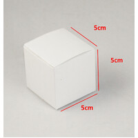 50 Pack of White 5cm Square Cube Card Gift Box - Folding Packaging Small rectangle/square Boxes for Wedding Jewelry Gift Party Favor Model Candy Choco thumbnail