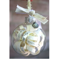 10 x Glass Bauble 10cm Diameter Round Clear with Silver Cap - table or tree centrepice personal memory theme craft gift thumbnail