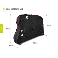 NOOYAH Bike Hard Shell Travel Case EVA Mountain MTB ebike Road Bike 700c Gravel Bike Tourer- BK002 in Black thumbnail