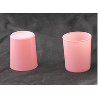 20 Pack Blush Pink Glass Votive Tealight Candle Holders House Party Cenrepiece Xmas Wedding Decor Glass Candlestick Party Decorations Bridal Valentine thumbnail
