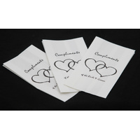 50 Pack Wedding Cake Bags Greaseproof Wax Paper Slice Take Home Favour Heart n Message thumbnail