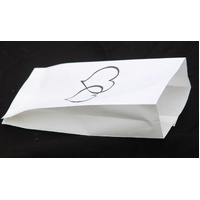50 Pack Wedding Cake Bags Greaseproof Wax Paper Slice Take Home Favour Large Heart thumbnail