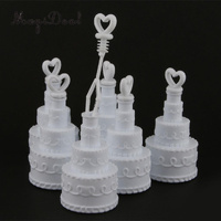 100 Pack Mini Wedding Cake Bubble Bottles send off wedding favors custom party favors thumbnail