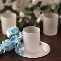 20 Pack Frosted White Glass Votive Candle Holders for Candle Making Kit Tealight Candles Cup Home Decoration thumbnail