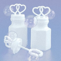 100 Pack Mini Wedding Heart Bubble Bottles send off wedding favors custom party favors thumbnail