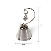 50 Pack of Silver Wedding Kissing Bell Name Card Stand Holder with Heart in Ring Bomboniere Favour Gift thumbnail