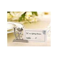 100 Bulk Buy Pack of Wedding Name Card Place Stand Silver LOVE Letters - Wedding Anniversary or Engagement Party thumbnail