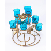 40 Pack Turquoise Glass Votive Tealight Candle Holders House Party Cenrepiece Xmas Wedding Decor Glass Candlestick Party Decorations Bridal Baby Showe thumbnail
