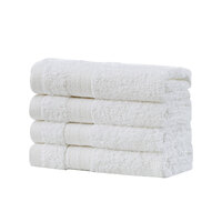 Linenland Bath Towel Set - 4 Piece Cotton Washcloths - White thumbnail