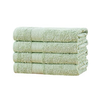 Linenland Bath Towel 4 Piece Cotton Hand Towels Set - Sage Green thumbnail