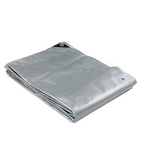 Heavy Duty Silver Black Tarp Tarpaulin 2.4x3m thumbnail