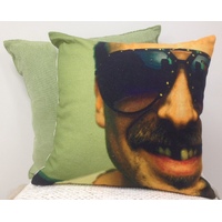 Blaze Toothless Dude Face with Sunglasses Cushion Cover thumbnail