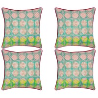 Pack of 4 Avia Fuchsia Cushion Covers Multicoloured Coloured thumbnail