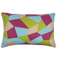 Pack of 4 Geo Green Geometric Design Rectangle 40x60cm Cushion Covers thumbnail