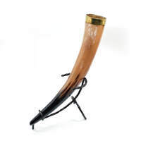 Viking Drinking Horn with Iron Stand thumbnail