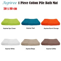 1000GSM Aspiree Soft 100% Cotton Bath Mat 50 x 80 cm Spa Green thumbnail