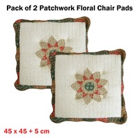 Choice Set of 2 Patchwork Floral Chair Pads 45 x 45 + 5 cm thumbnail