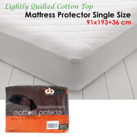 Lightly Quilted Cotton Top Mattress Protector Single thumbnail