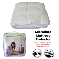 Cotton Japara Cover Microfiber Filling Mattress Protector Double thumbnail