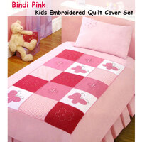 Bindi Butterfly Embroidered Quilt Cover Set Single thumbnail