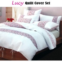 Lucy Pink Quilt Cover Set Queen thumbnail