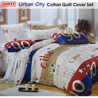 310TC Urban City Cotton Printed Quilt Cover Set Single thumbnail