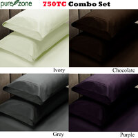 Pure Zone 750 Thread Count Combo Set Purple SINGLE thumbnail