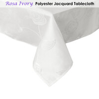 Jacquard Tablecloth Rosa Ivory 150 x 210 cm thumbnail