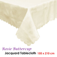 Rosie Buttercup Luxury Jacquard Tablecloth 150 x 210 cm thumbnail