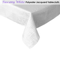 Jacquard Tablecloth Tuscany White 135 x 180 cm thumbnail