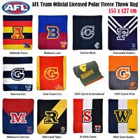 AFL Licensed Polar Fleece Throw GWS Giants Embroidered thumbnail