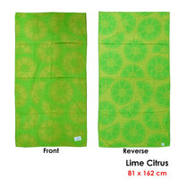 Jacquard Velour Reversible Beach Towel Lime Cirtus thumbnail