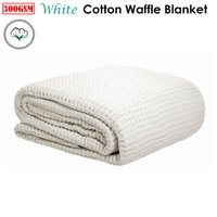 Cotton Waffle Blanket White Single thumbnail