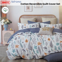 300TC Adriana Reversible Cotton Quilt Cover Set King thumbnail