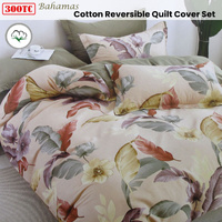 300TC Bahamas Taupe Reversible Cotton Quilt Cover Set King thumbnail